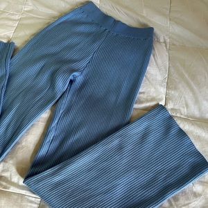 High rise rubbed stretch lounge pants